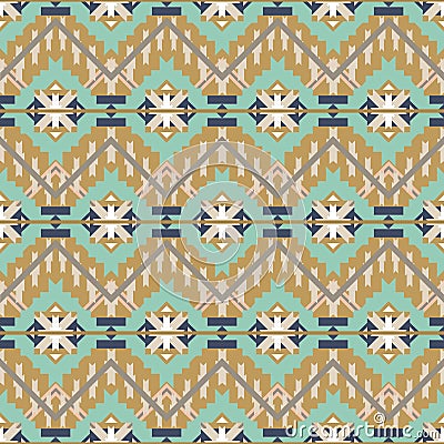 Colorful aztec seamless pattern. Ethnic abstract geometric texture. Hand drawn navajo fabric. Aztec Pattern Tribal. Used for Stock Photo