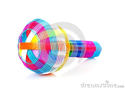 Colorful baby rattle toy Stock Photo