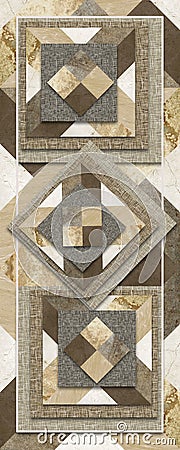 Marble textured geometric scarf design Stock Photo