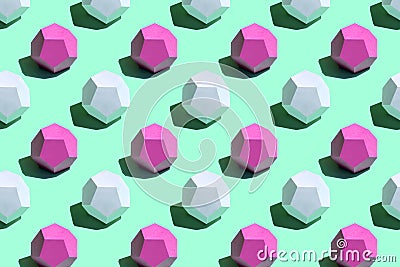 Colorful background with multi-colored dodecahedron Stock Photo