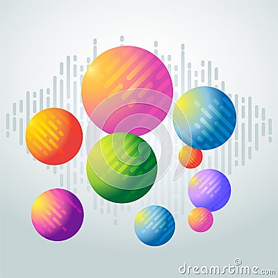 Colorful background orbs - geometric abstract background Vector Illustration