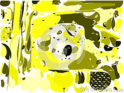 Colorful background with spots in yellow tones Vector Illustration