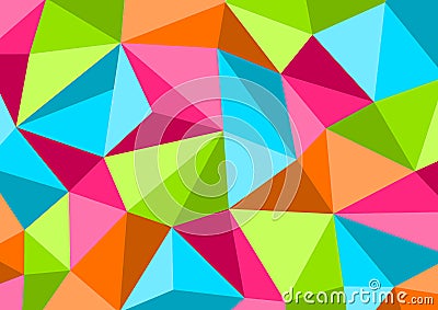 Colorful background in style Low Poly, geometric pattern. Vector Cartoon Illustration