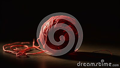 A colorful ball of wool, rolled up with skill and creativity generated by AI Stock Photo