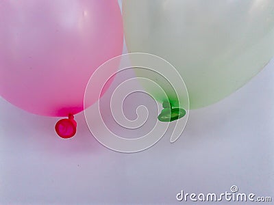 Colorful balloon green yellow red Stock Photo