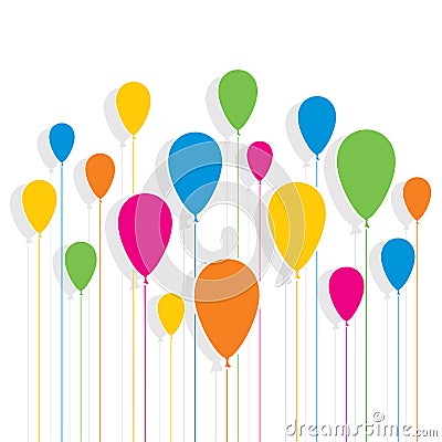 Colorful balloon pattern background Vector Illustration