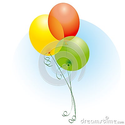 Colorful Balloons Vector Illustration