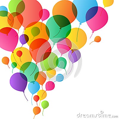 Colorful Balloons Background Vector Illustration