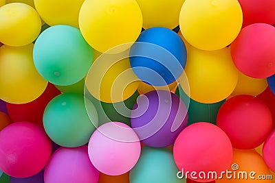 Colorful balloons wall for party and carnival Stock Photo