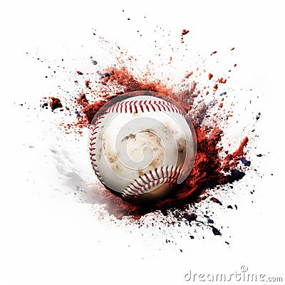 Colorful Baseball Art: Realistic Genre Scenes With Subtle Irony Stock Photo
