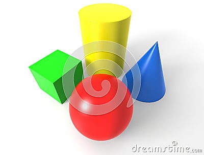 Colorful Basic Shape Stock Photo
