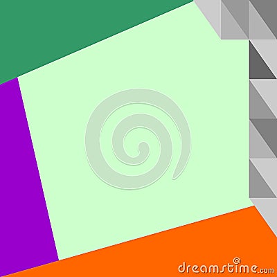 Colorful Basic Shape Pattern Frame Image Vector Illustration