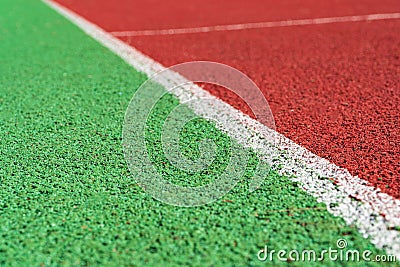 Colorful basketball lines on an outdoor court. Soft focus Stock Photo