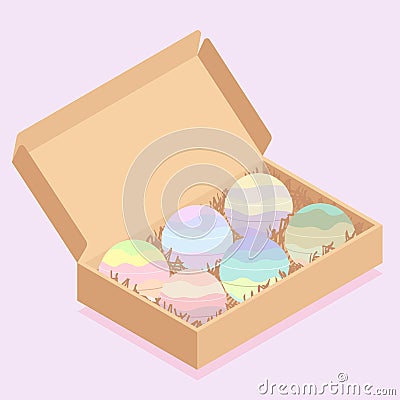 Colorful bath bombs Vector Illustration