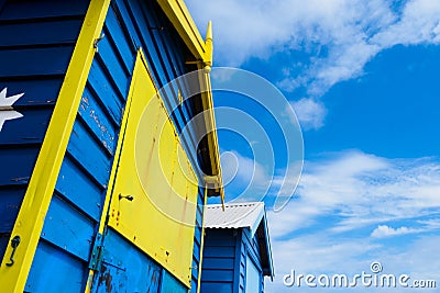 Colorful bath houses Stock Photo