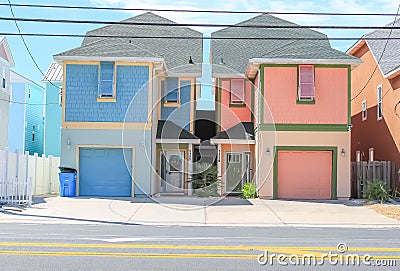 Colorful Beach Houses Editorial Stock Photo