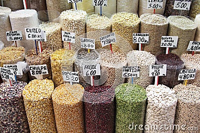 Colorful beans Stock Photo