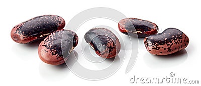 Colorful beans on white background Stock Photo