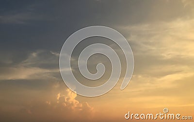 Colorful of beautiful sky with cloud on time before sunset Stock Photo
