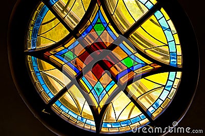 Round stained glass Editorial Stock Photo