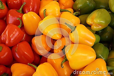 Colorful bell peppers Stock Photo
