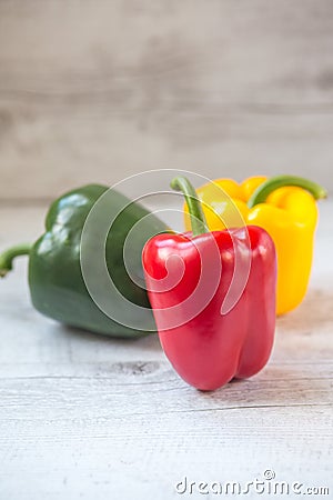 Colorful bell peppers Stock Photo