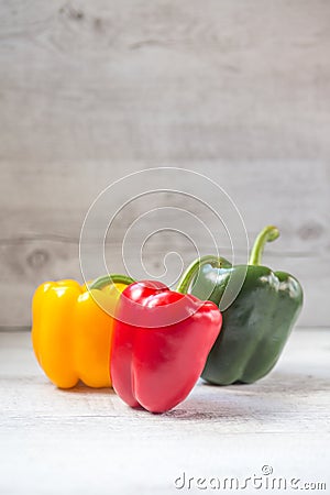 Colorful bell peppers Stock Photo