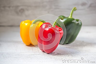 Colorful bell peppers Stock Photo