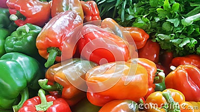 colorful bell peppers, Vegetable Stock Photo