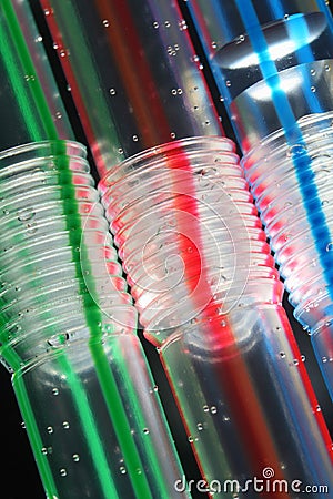 Colorful bendy straws Stock Photo