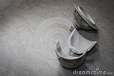 Colorful benjarong porcelain Stock Photo