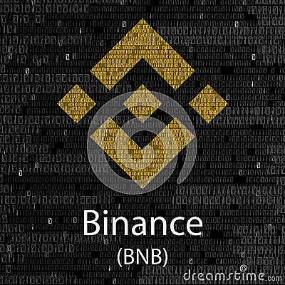 Binance cryptocurrency symbol Vector Illustration