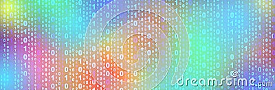 Colorful binary code Stock Photo