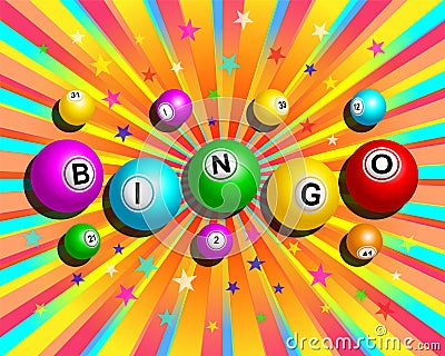 Colorful Bingo Background Vector Illustration