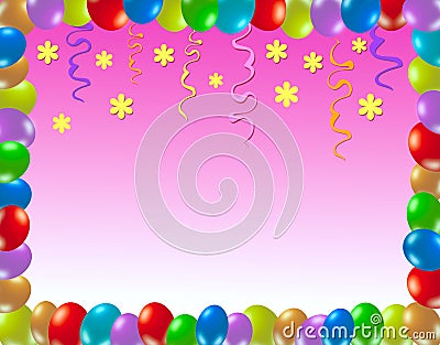 Colorful birthday frame Stock Photo