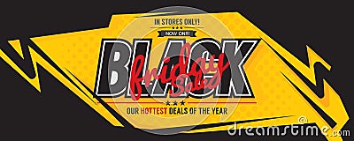 Colorful Black Friday Sale Marketing Promotion Banner Vector Illustration