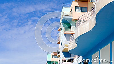 Colorful block of flats Stock Photo