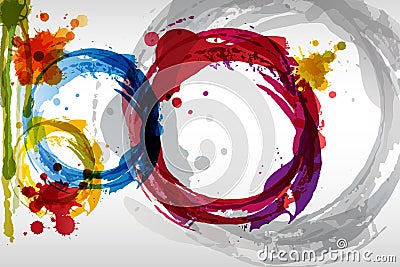 Colorful blots background Vector Illustration