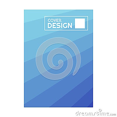 Colorful blue water halftone gradient simple portrait cover design vector Vector Illustration