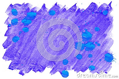 Colorful blue watercolor background for wallpaper. Aquarelle bri Stock Photo