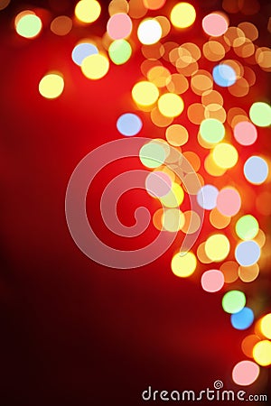 Colorful blur lamp on corner border Stock Photo