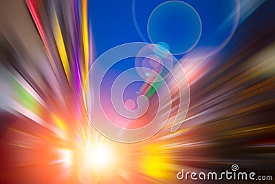 Colorful blur motion moving fast speed Stock Photo