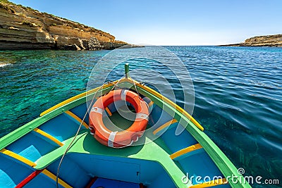 Colorful Boat in Malta Stock Photo