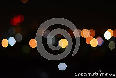Colorful bokeh light at night as background Stock Photo