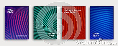 Colorful book or corporate brochure cover design template Vector Illustration