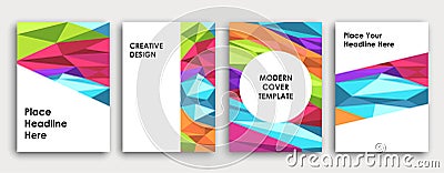 Colorful book cover design, abstract background Vector Illustration