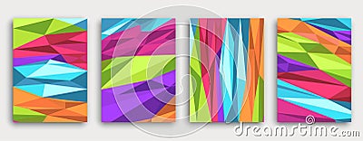 Colorful book cover design, abstract background Vector Illustration