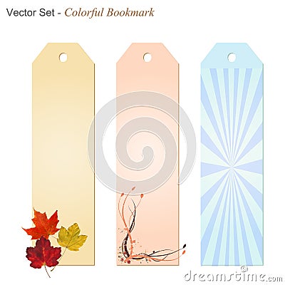 Colorful Bookmarks Vector Illustration