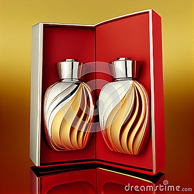 Colorful bottle of perfumes Stock Photo