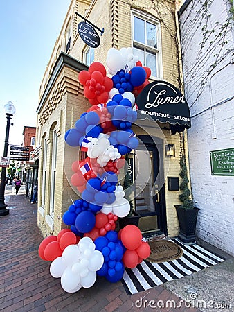 Colorful Boutique Salon at the 21st Annual Georgetown French Market Editorial Stock Photo